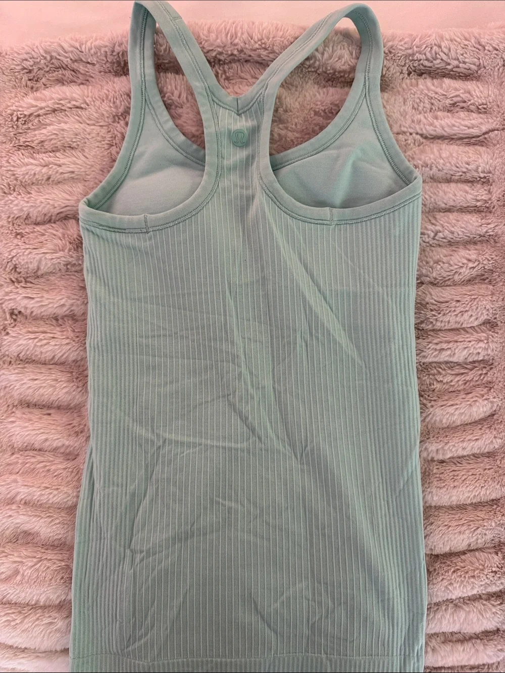 lululemon athletica Mint Green Ribbed Racerback Tank